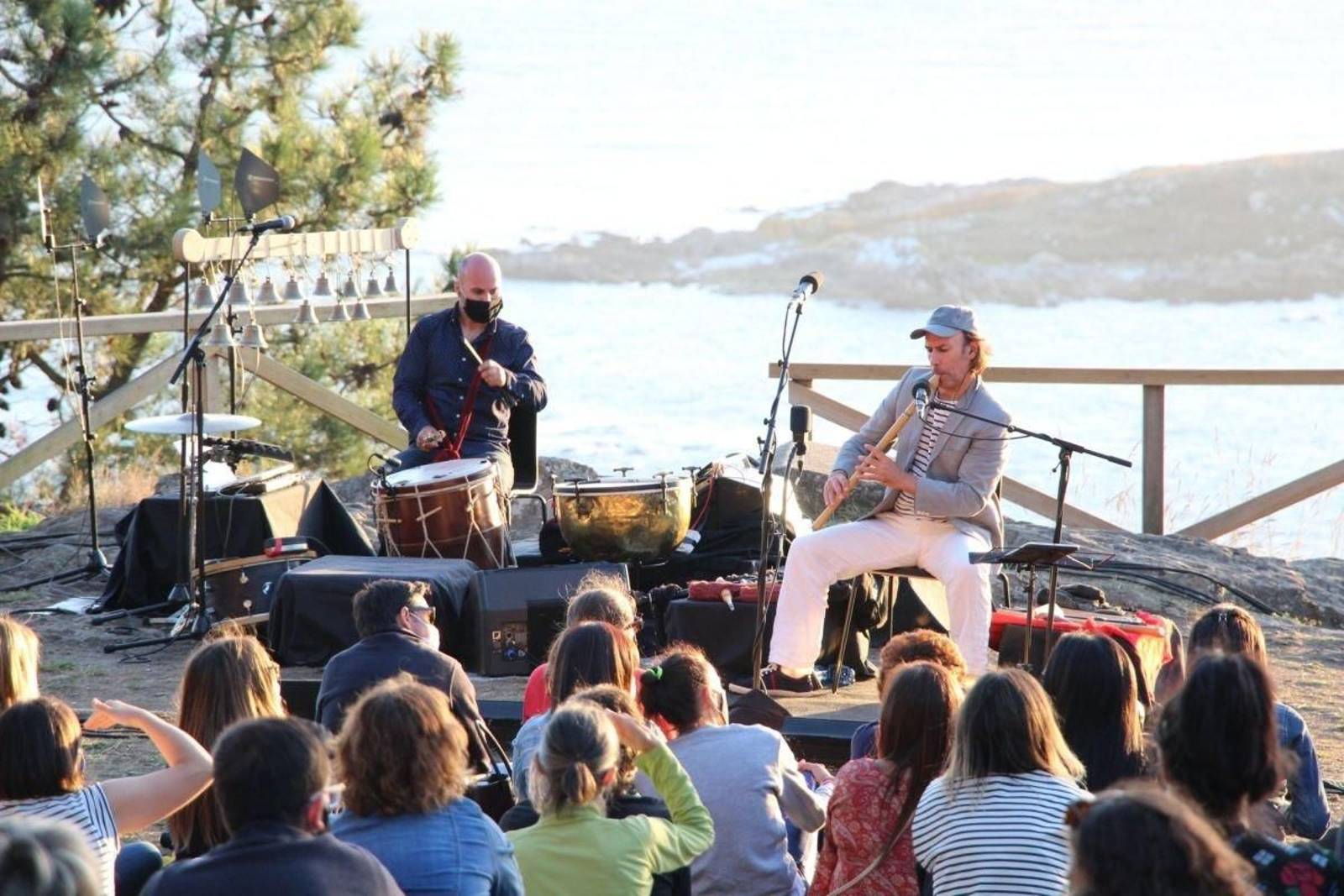 Imágen de un concierto de Carlos Núñez en Monteferro.