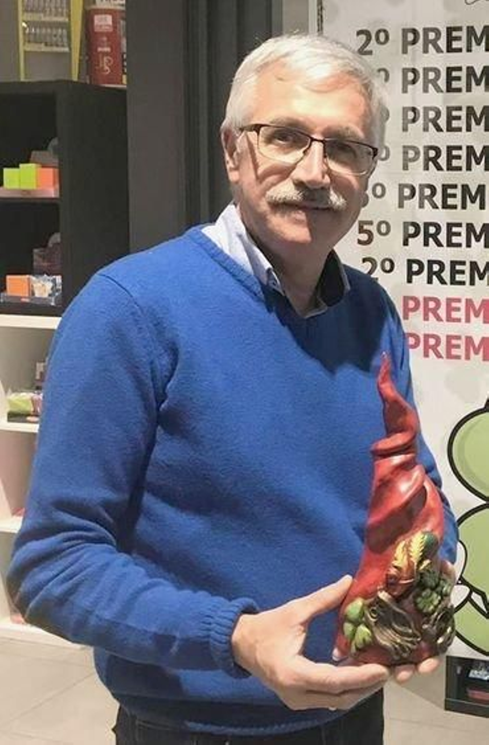 Andrés con el 'cuerno de la abundancia'