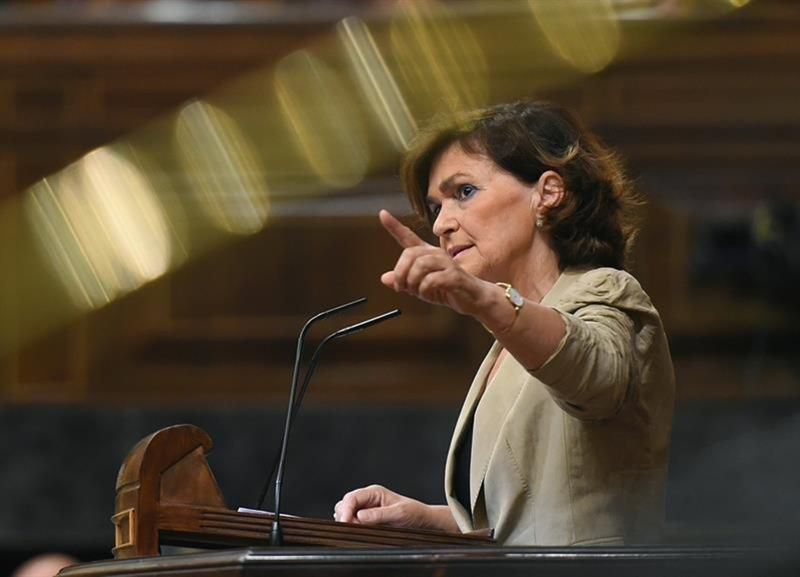 La vicepresidenta en funciones, Carmen Calvo