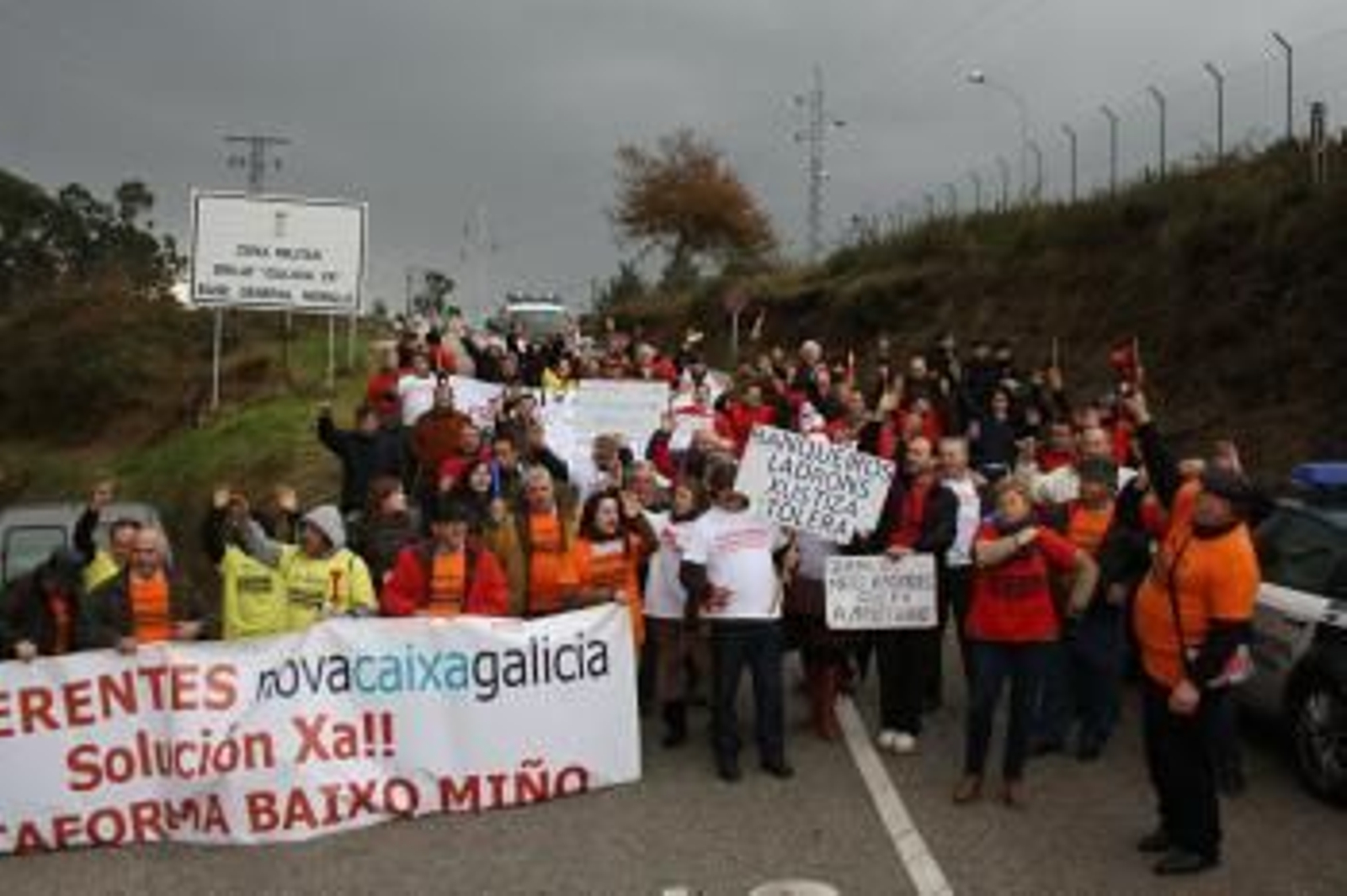 Protesta de afectados por las preferentes en Pontevedra.