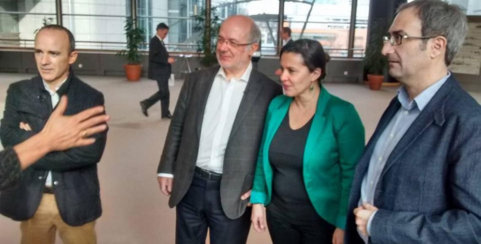 La portavoz del Bloque en Bruselas, Ana Miranda, durante un acto en la capital europea.