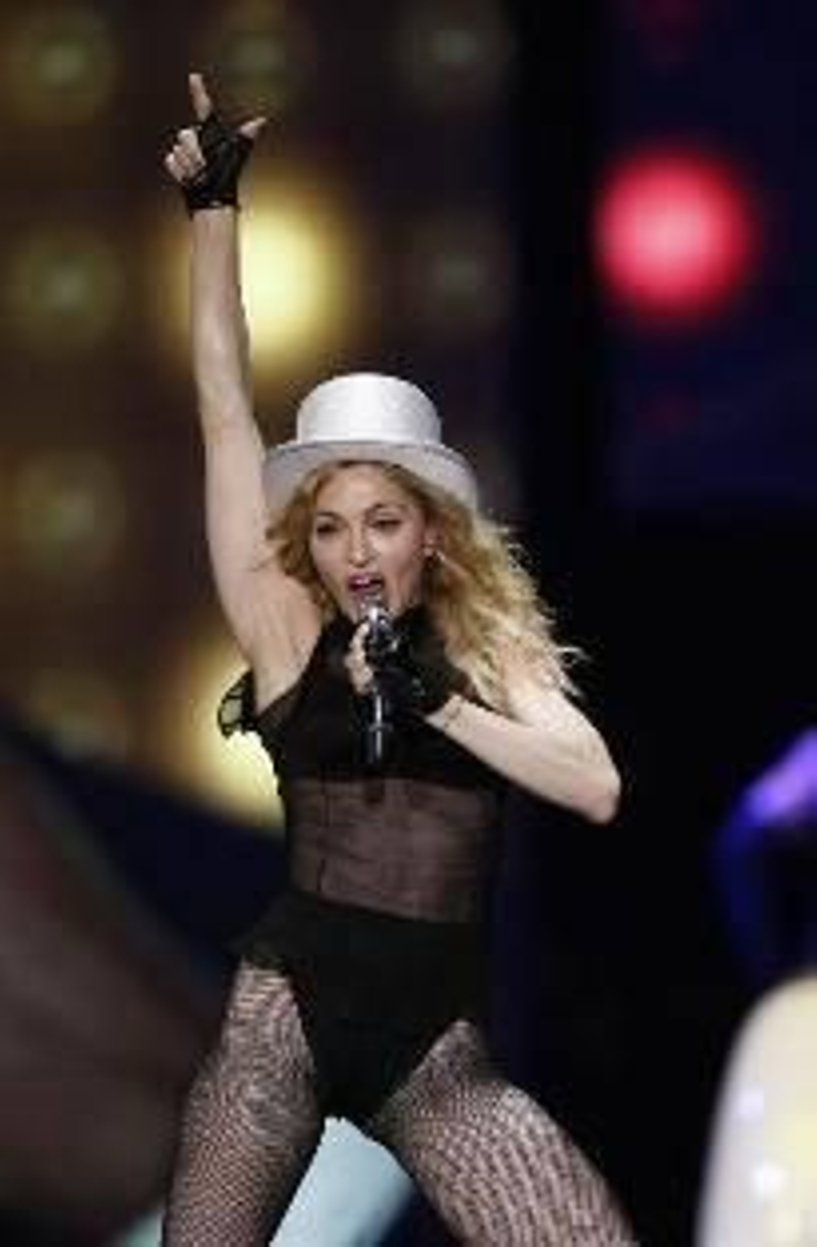 Madonna, en un momento de su actuación.