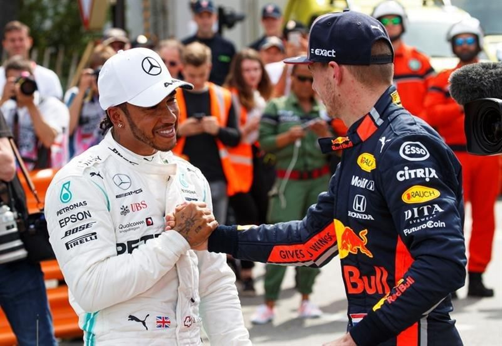 Lewis Hamilton y Max Verstappen
