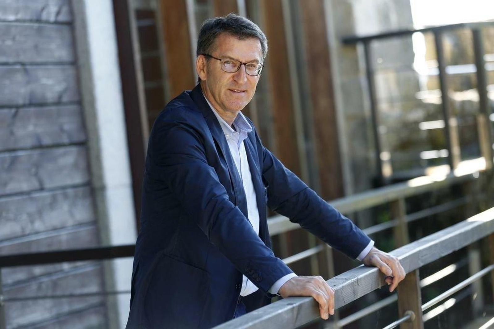 El presidente de la Xunta, Alberto Núñez Feijóo, durante la entrevista realizada en el castillo de Maceda.