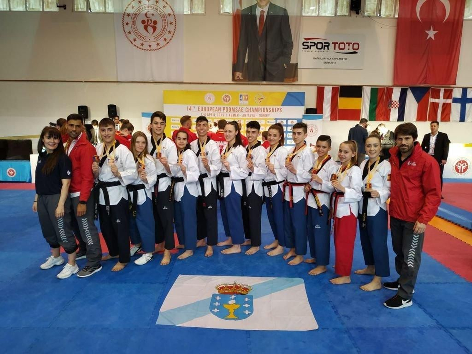 La selección gallega en el europeo de Turquía.