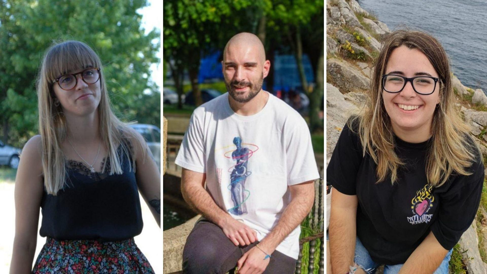 Rocío Gómez, Santiago Morales y Noa González.