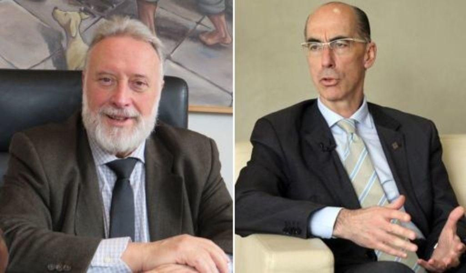 Enrique López Veiga, presidente saliente, y Jesús Vázquez Almuiña, entrante.