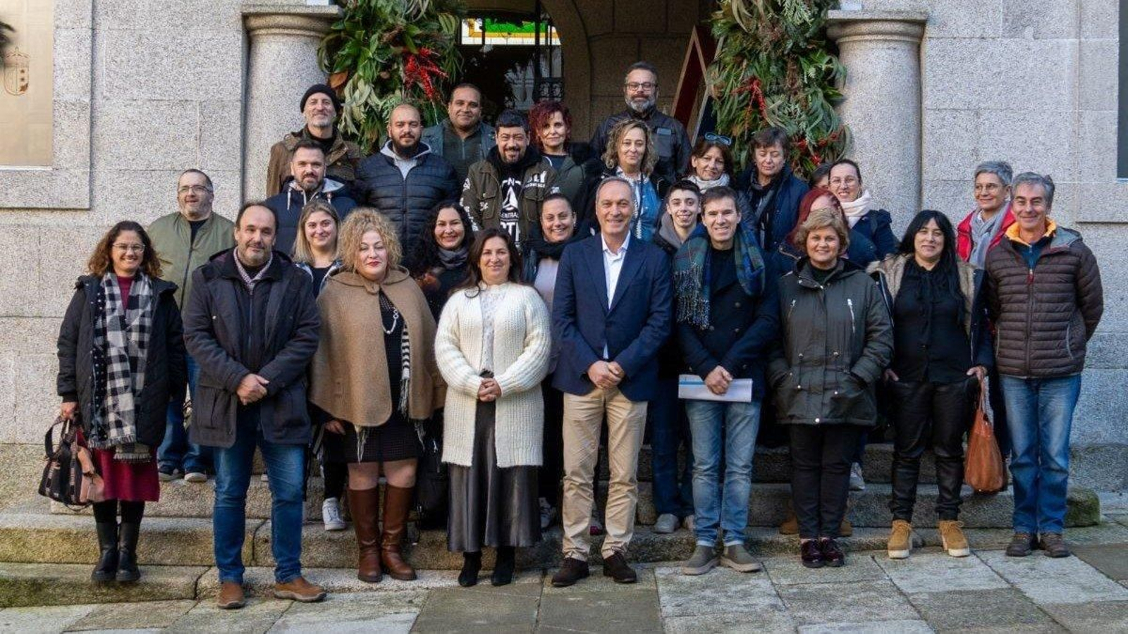 Miembros del taller encargado de la rehabilitación del sendero.