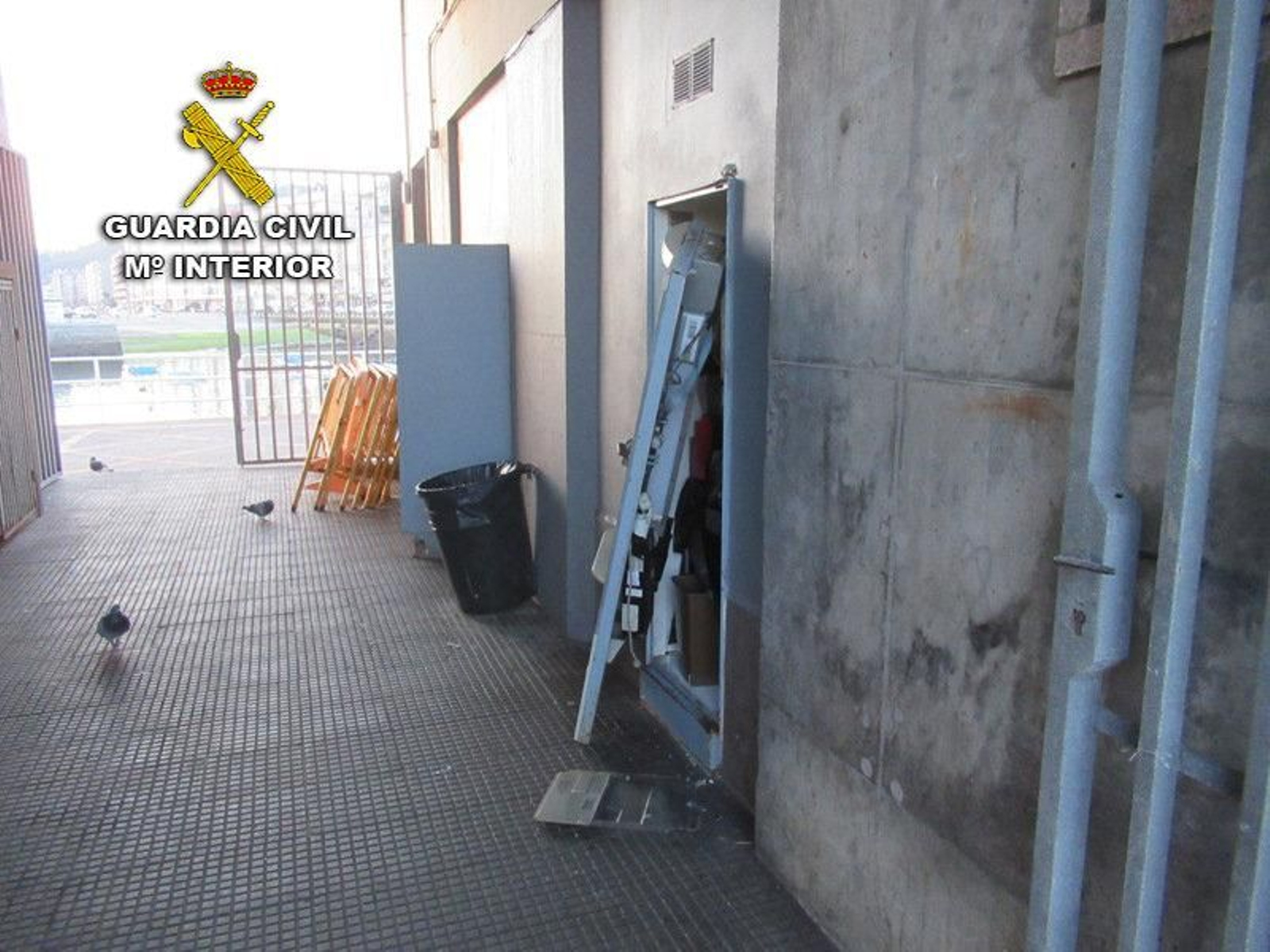 El estado en el que se encontró la máquina.