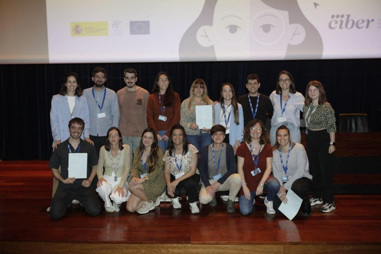 Representantes de los proyectos colaborativos, ayer en la sede de Afundación.