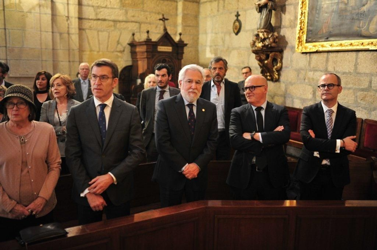 Alberto Núñez Feijóo, Miguel Santalices, Manuel Baltar y Jesús Vázquez.