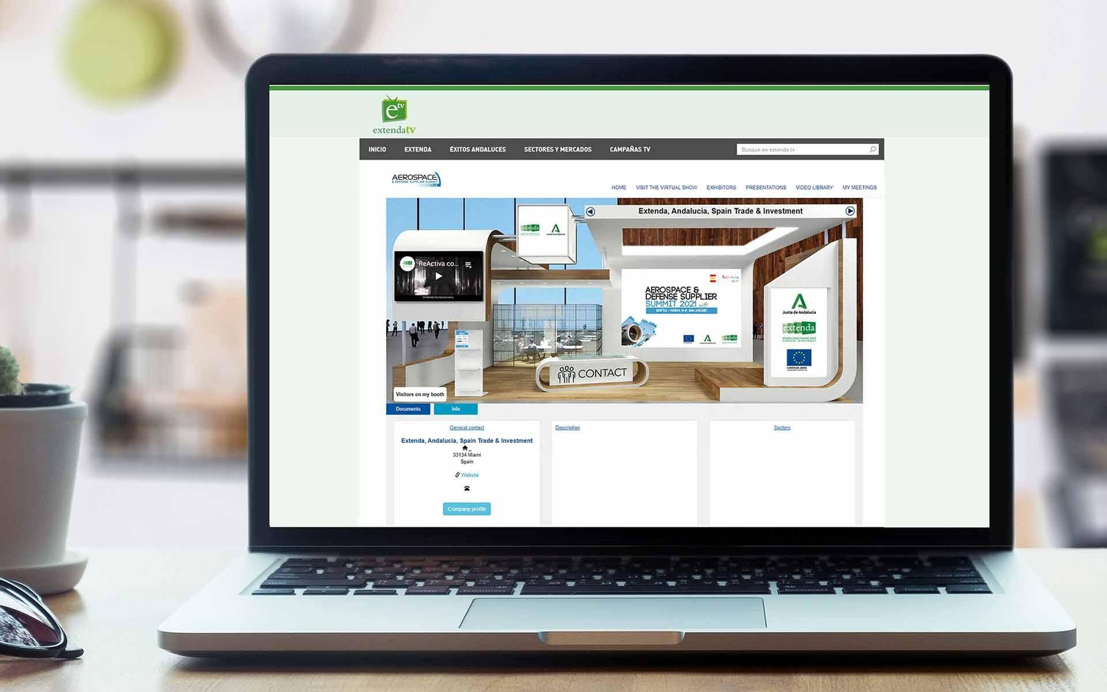 Andalucía Extenda AERO EEUU web