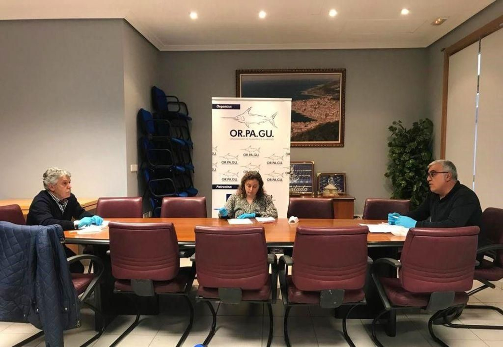 Imagen de una reciente reunión de la directiva de Orpagu.
