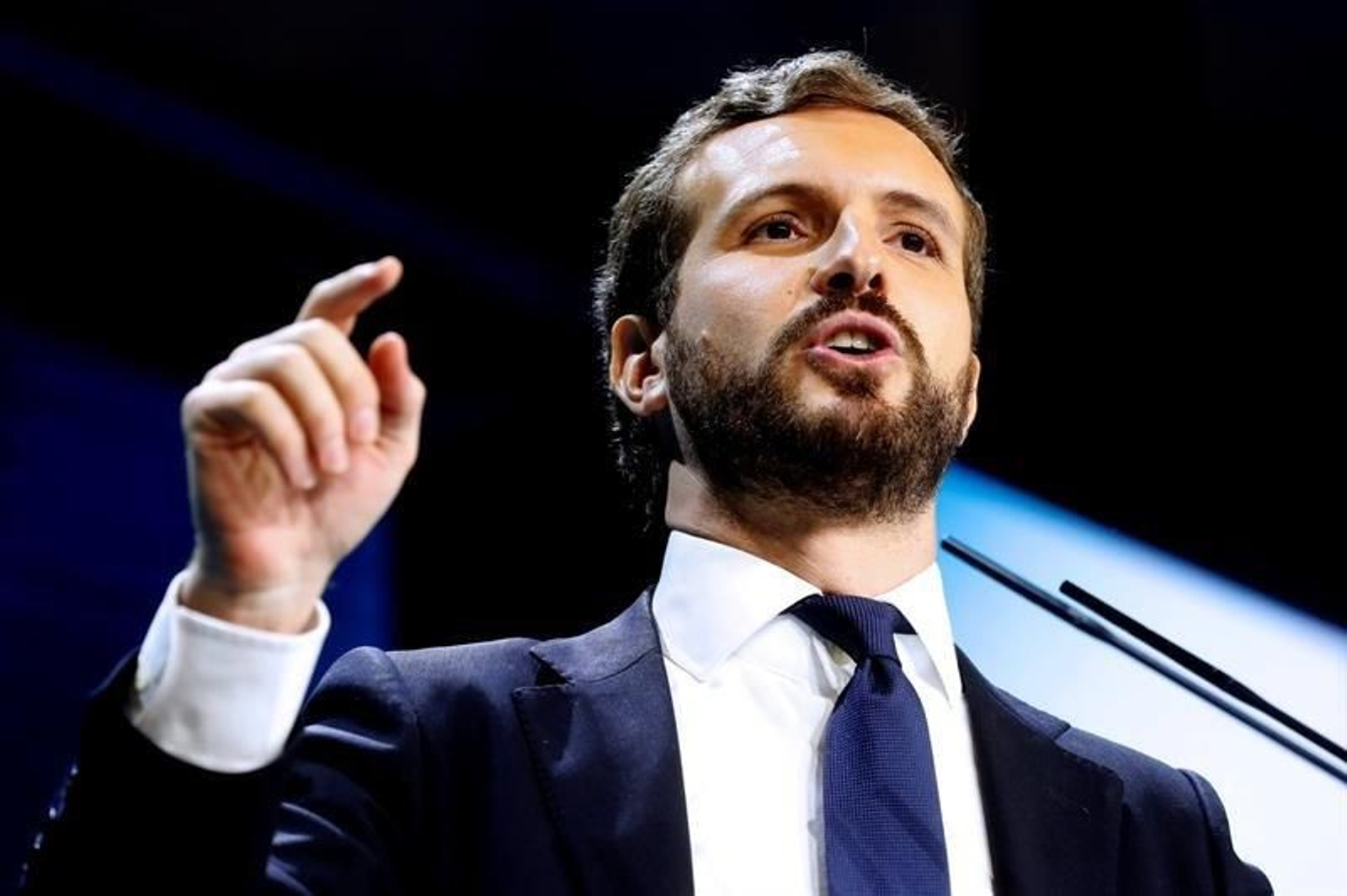 El líder del PP, Pablo Casado