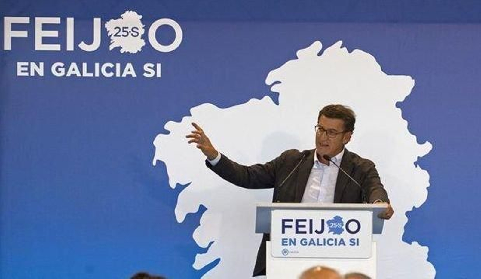 El presidente de la Xunta y candidato a la reelección por el PP, Alberto Núñez Feijóo