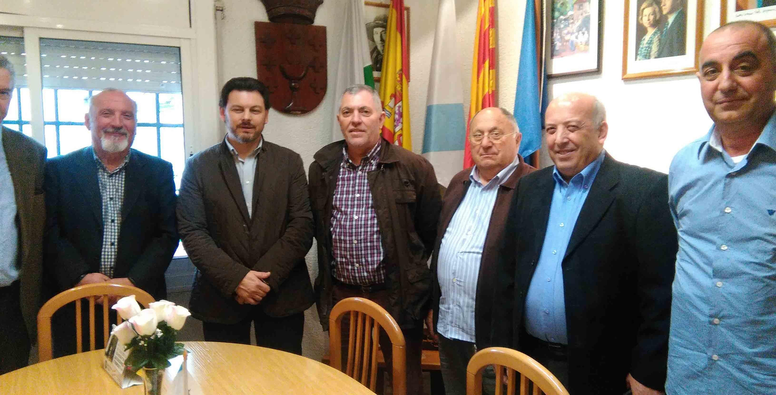 Miranda, durante su visita al Centro Gallego de Sabadell