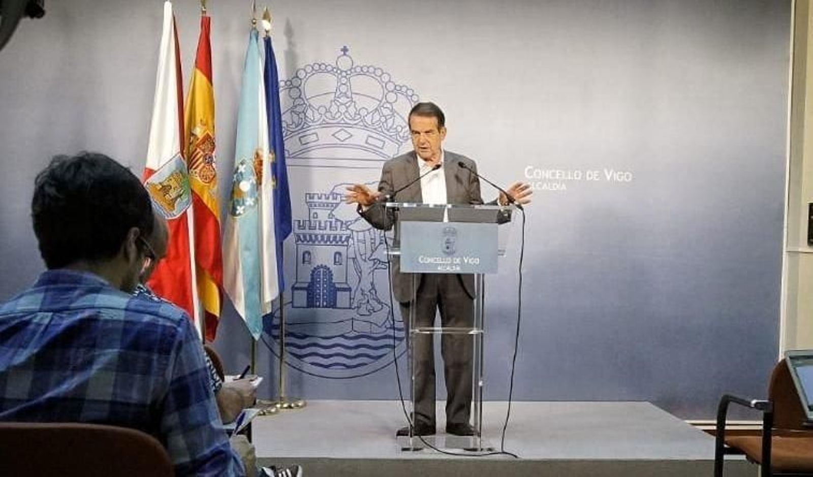 Abel Caballero esta mañana // Vicente Alonso