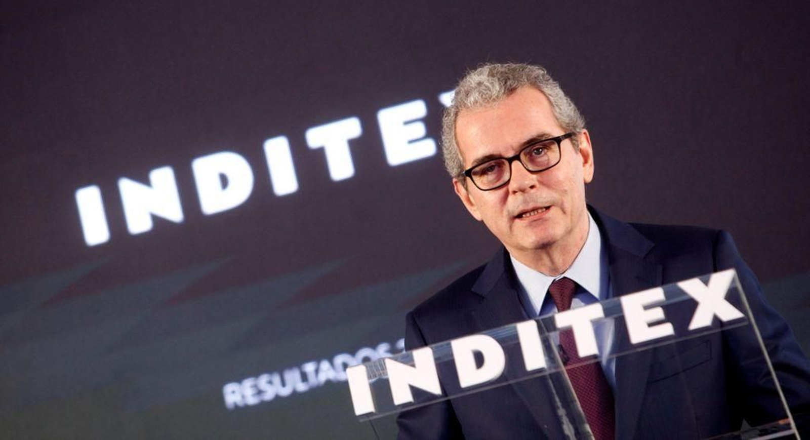 El presidente de Inditex, Pablo Isla, durante una presentación de resultados.