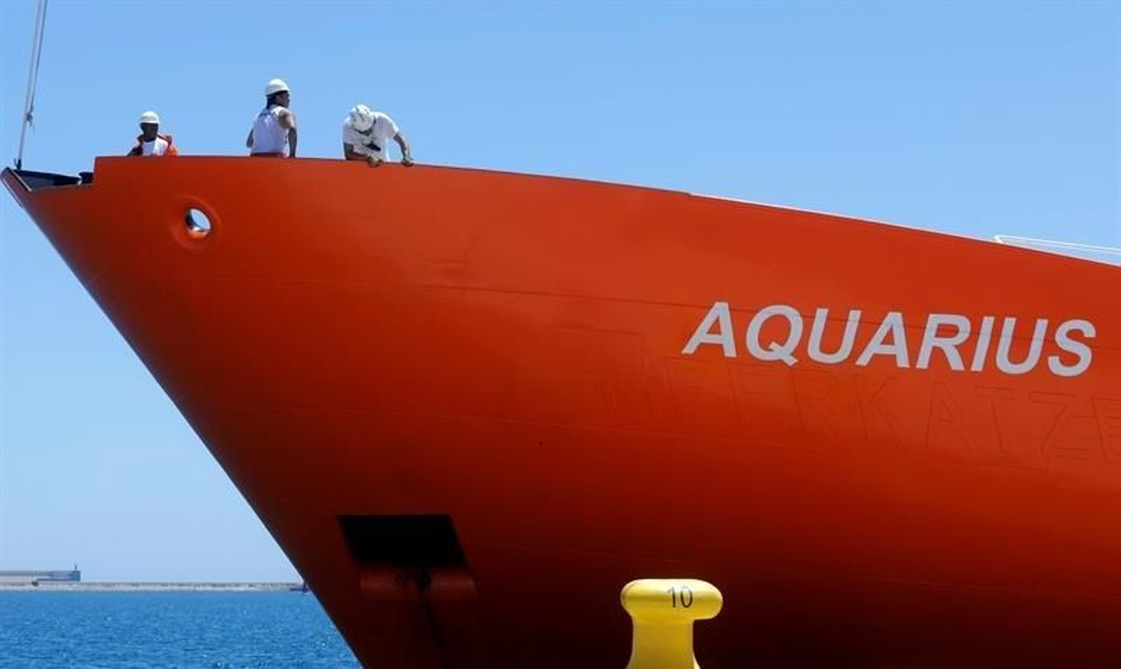 El barco de rescate "Aquarius"