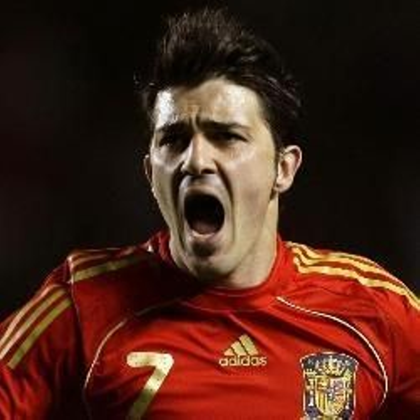 David Villa, durante un partido con la selección. (Foto: Archivo)