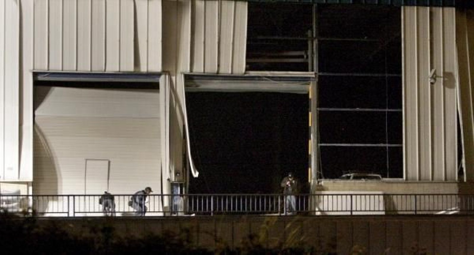 Estado en el que quedó el pabellón industrial de Arrigorriaga explosionado por ETA.