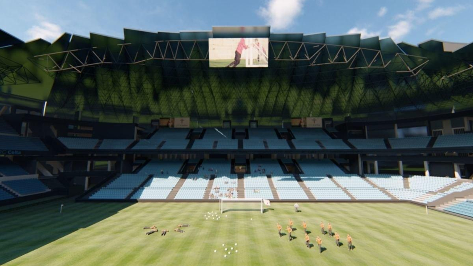 Imagen del proyecto de la grada de Gol aprobado por el Concello.