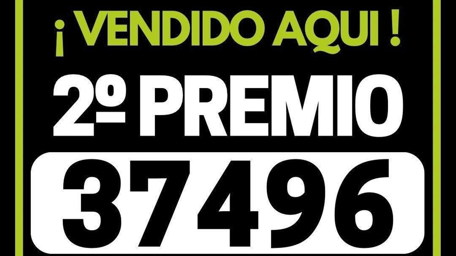 Premio de la Lotería del sábado.