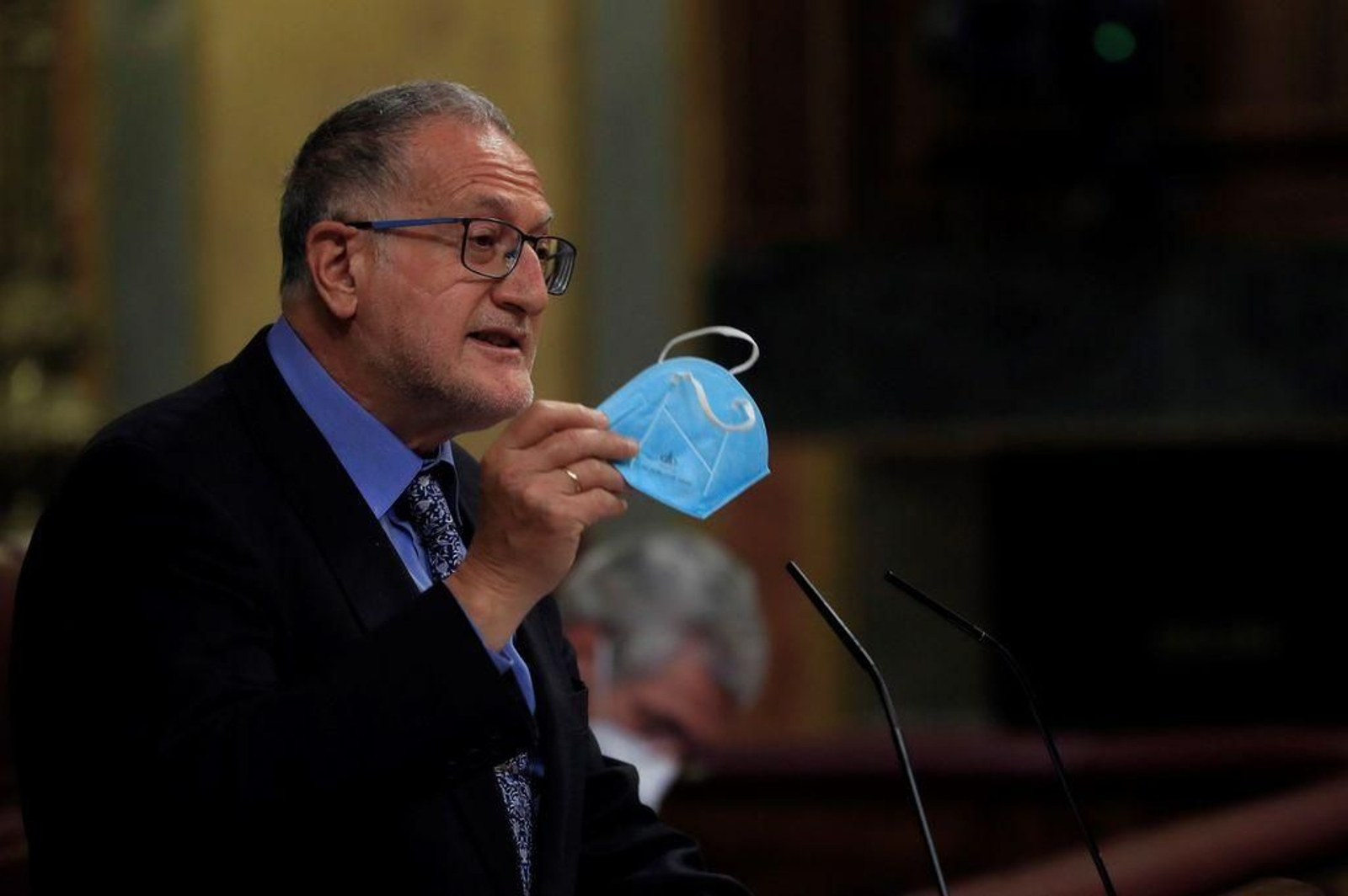 José Luis Steegman, diputado de Vox, durante su interpelación al titular de Sanidad.