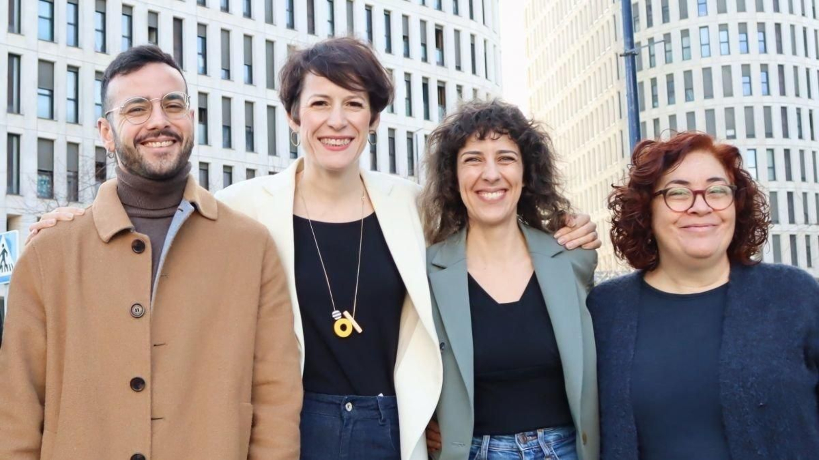 Ruanova, Fernández e González con Ana Pontón.