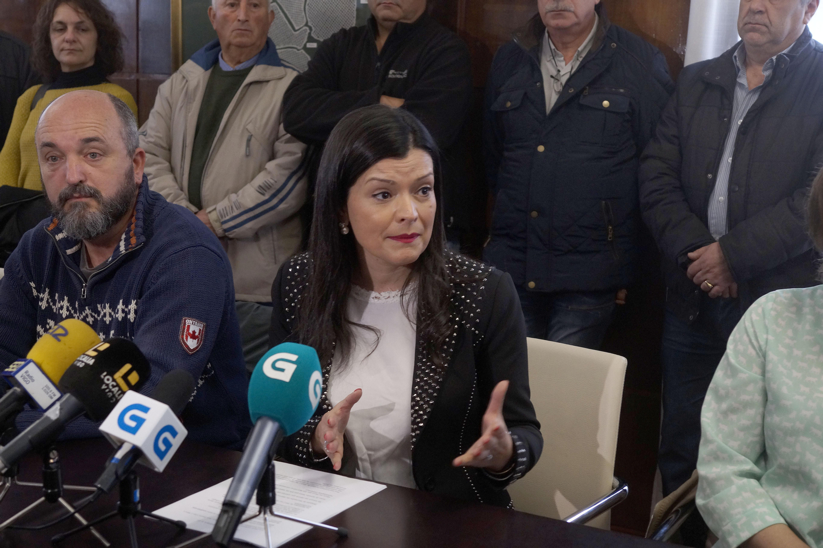 La alcaldesa de Mos, Nidia Arévalo, en una comparecencia ayer.