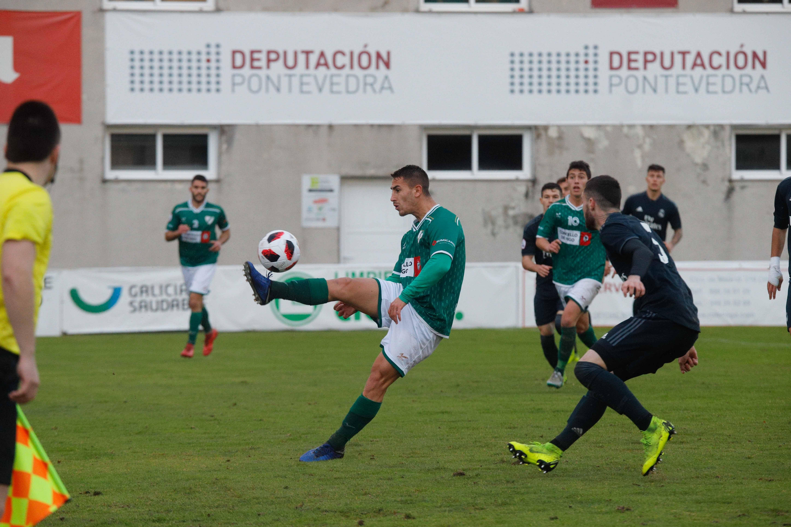 El Coruxo, en su último partido disputado en el campo de O Vao.