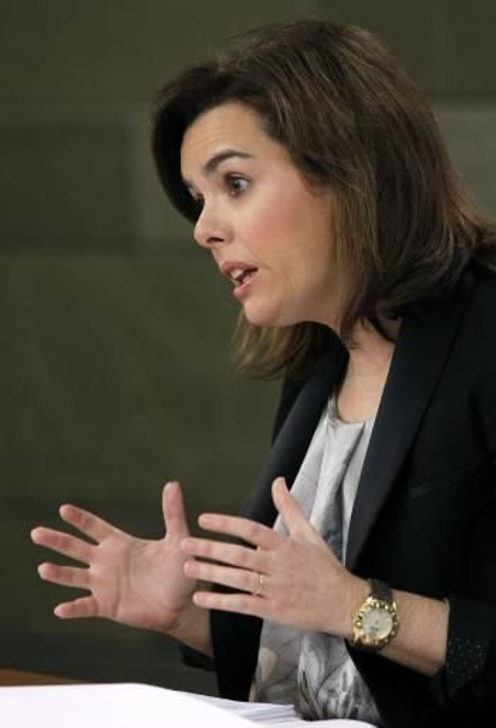 Soraya Sáenz de Santamaría. (Foto: CHEMA MOYA)