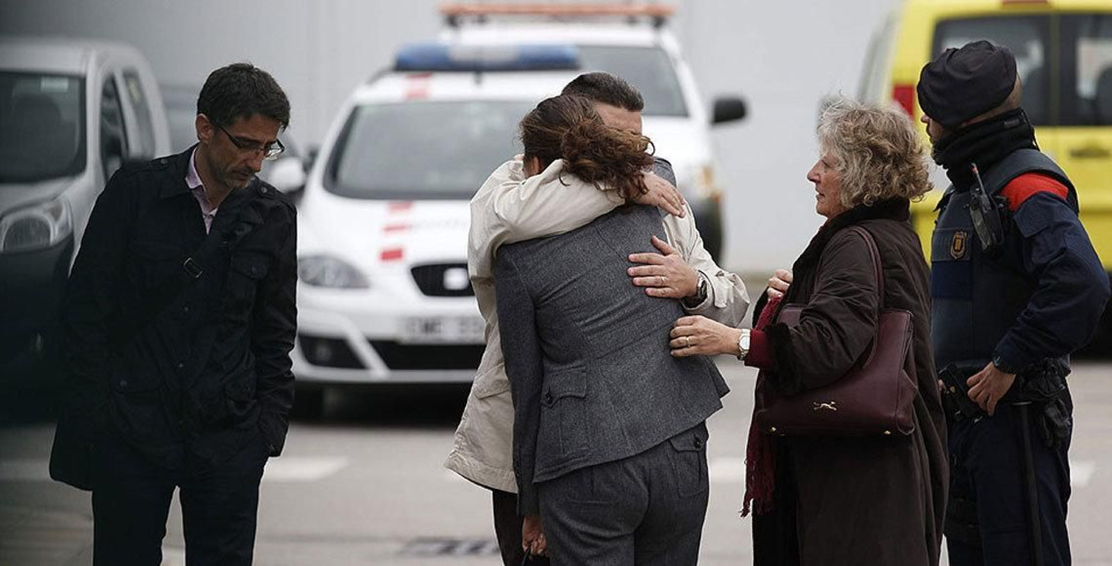 Familiares de las víctimas del avión siniestrado en Los Alpes.