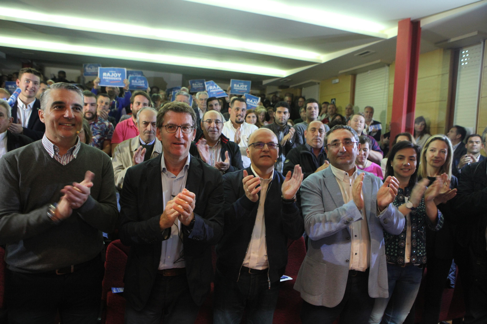Miguel Ángel Viso, Alberto Núñez Feijóo, Manuel Baltar, Argimiro Marnotes e Ana Belén Vázquez e Miri Barreira.