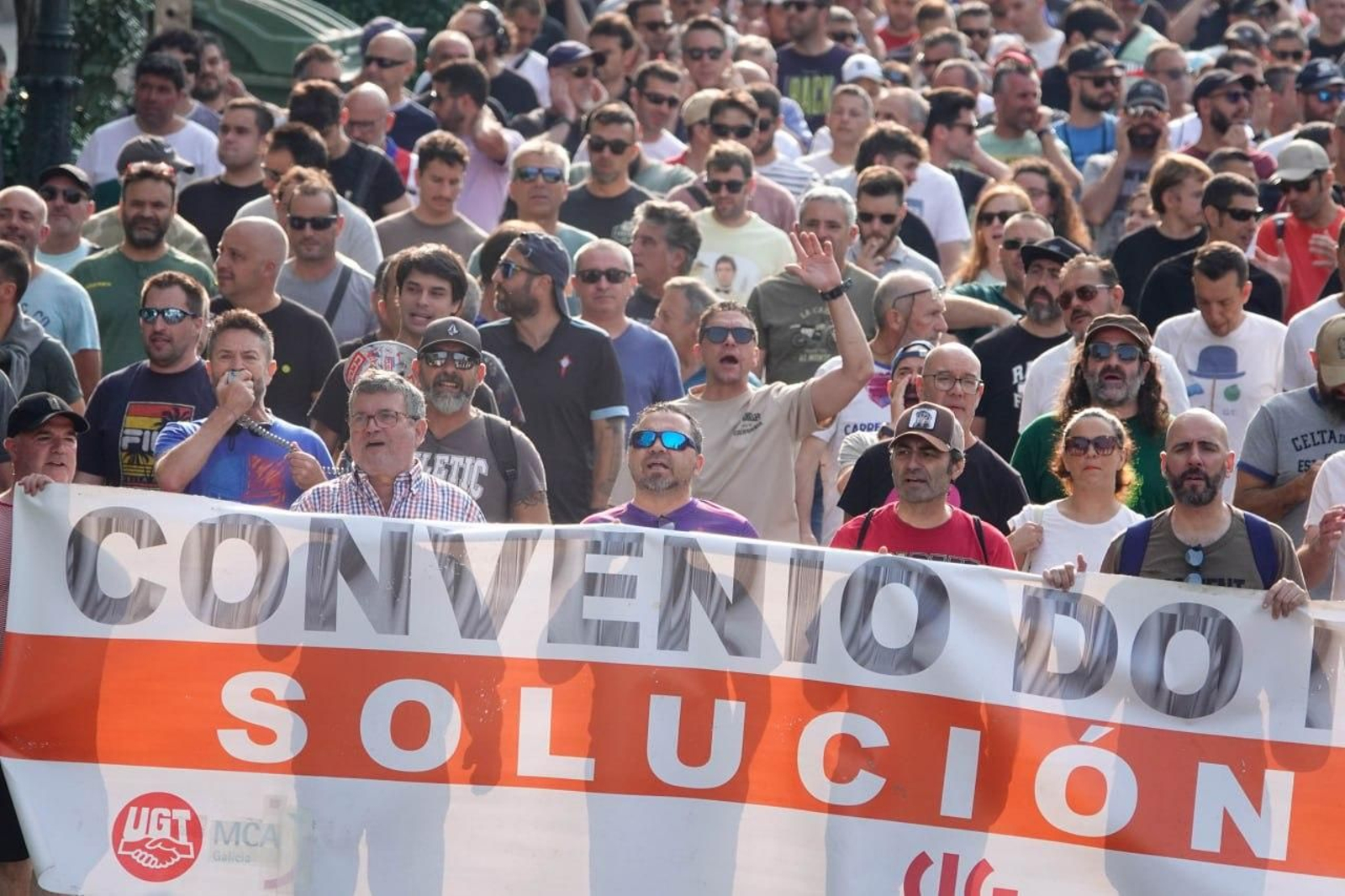 Cuarta jornada de la huelga del metal en Vigo.