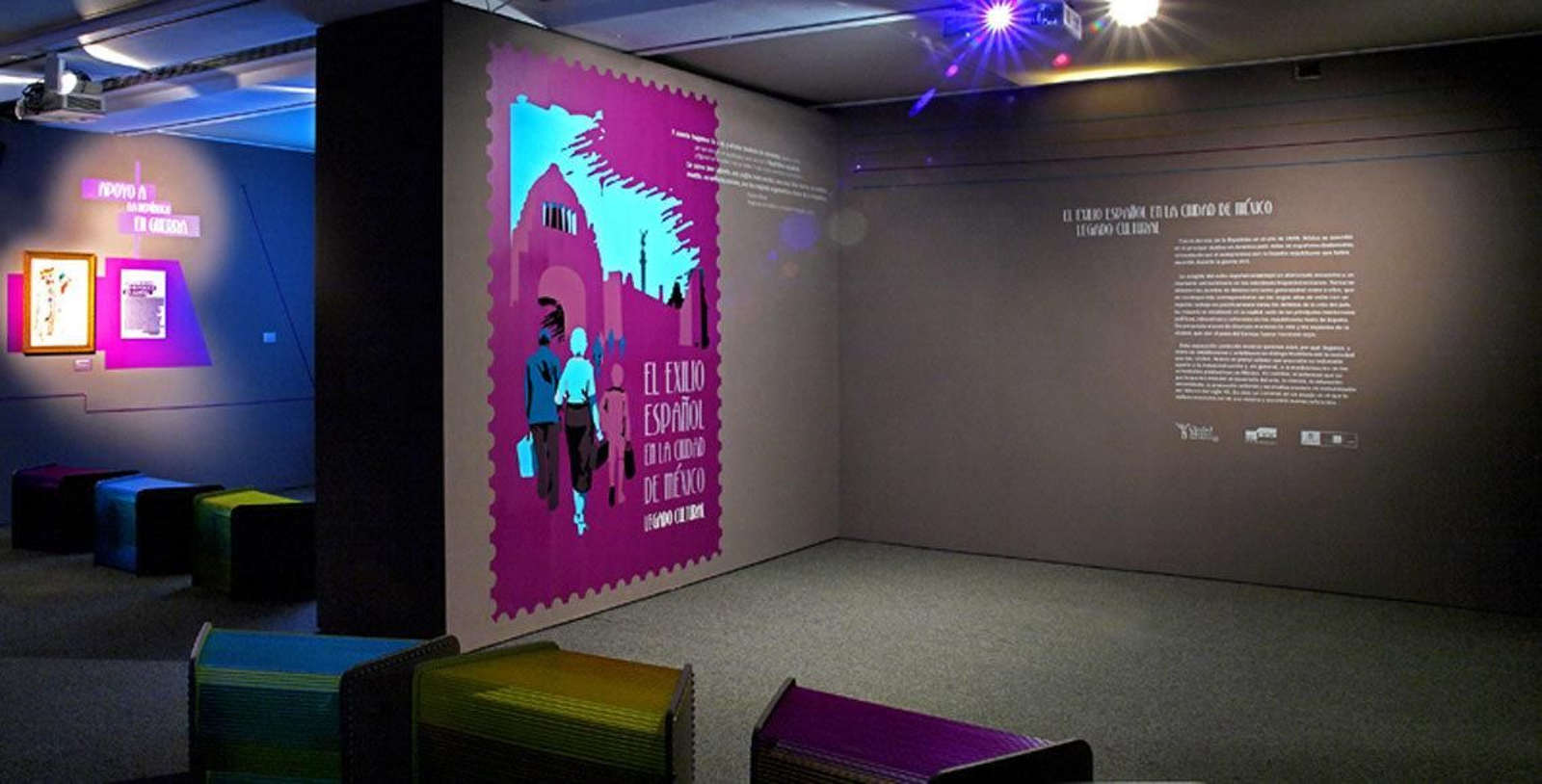 Un aspecto de la exposición "El exilio español en México".