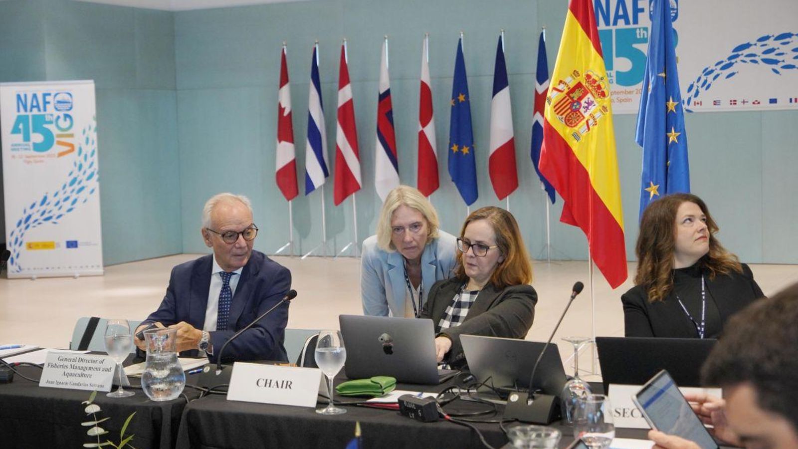 El inicio de la reunión de NAFO, el pasado lunes en el Auditorio Mar de Vigo.