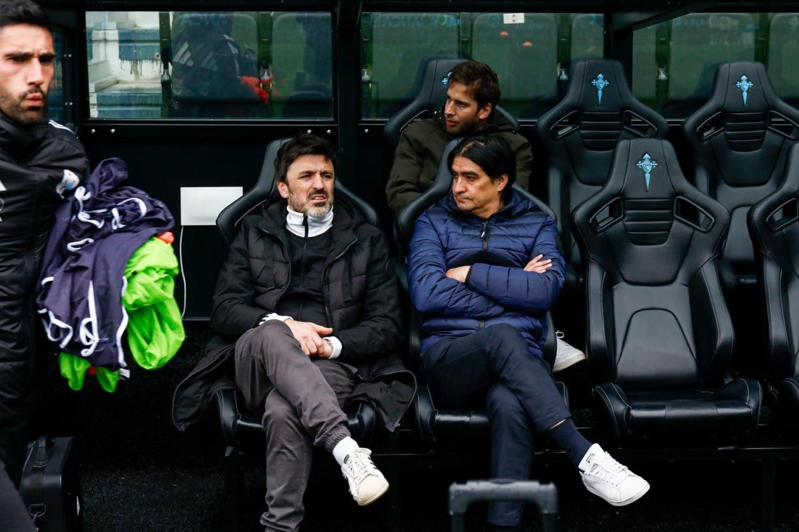 El directivo Carlos Cao y el director de fútbol Marco Garcés.