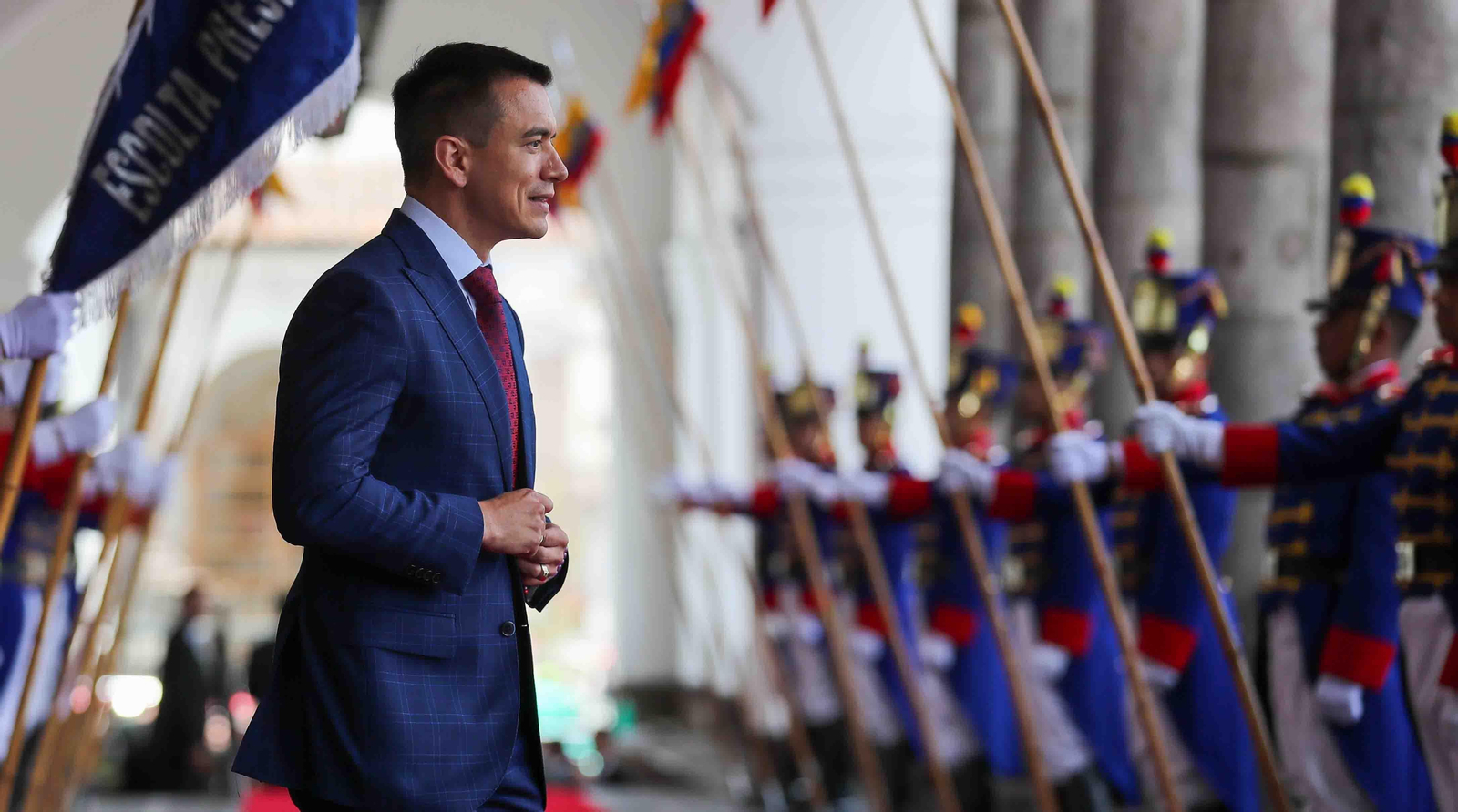 Foto de Archivo del presidente electo Daniel Noboa llegando al Palacio de Gobierno, en Quito (Ecuador). EFE/ José Jácome