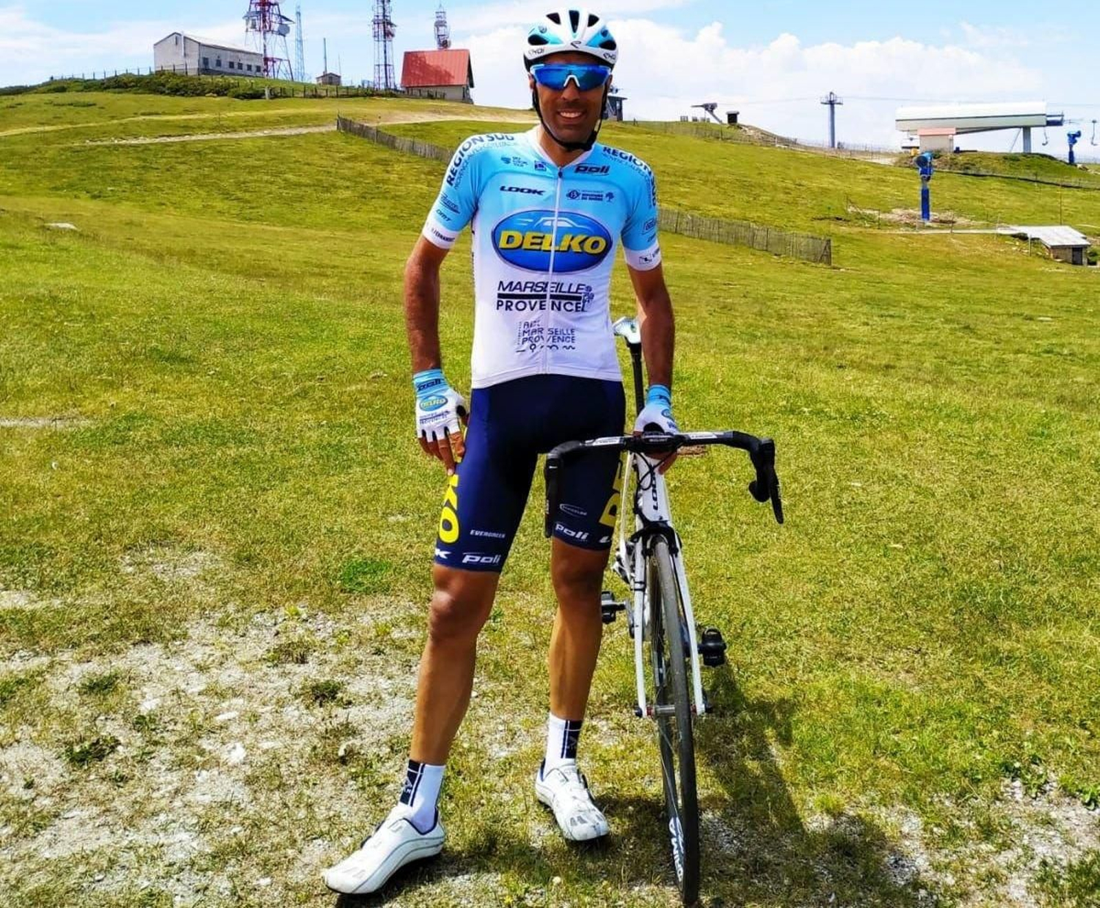 Delio Fernández, durante a súa concentración en Manzaneda.