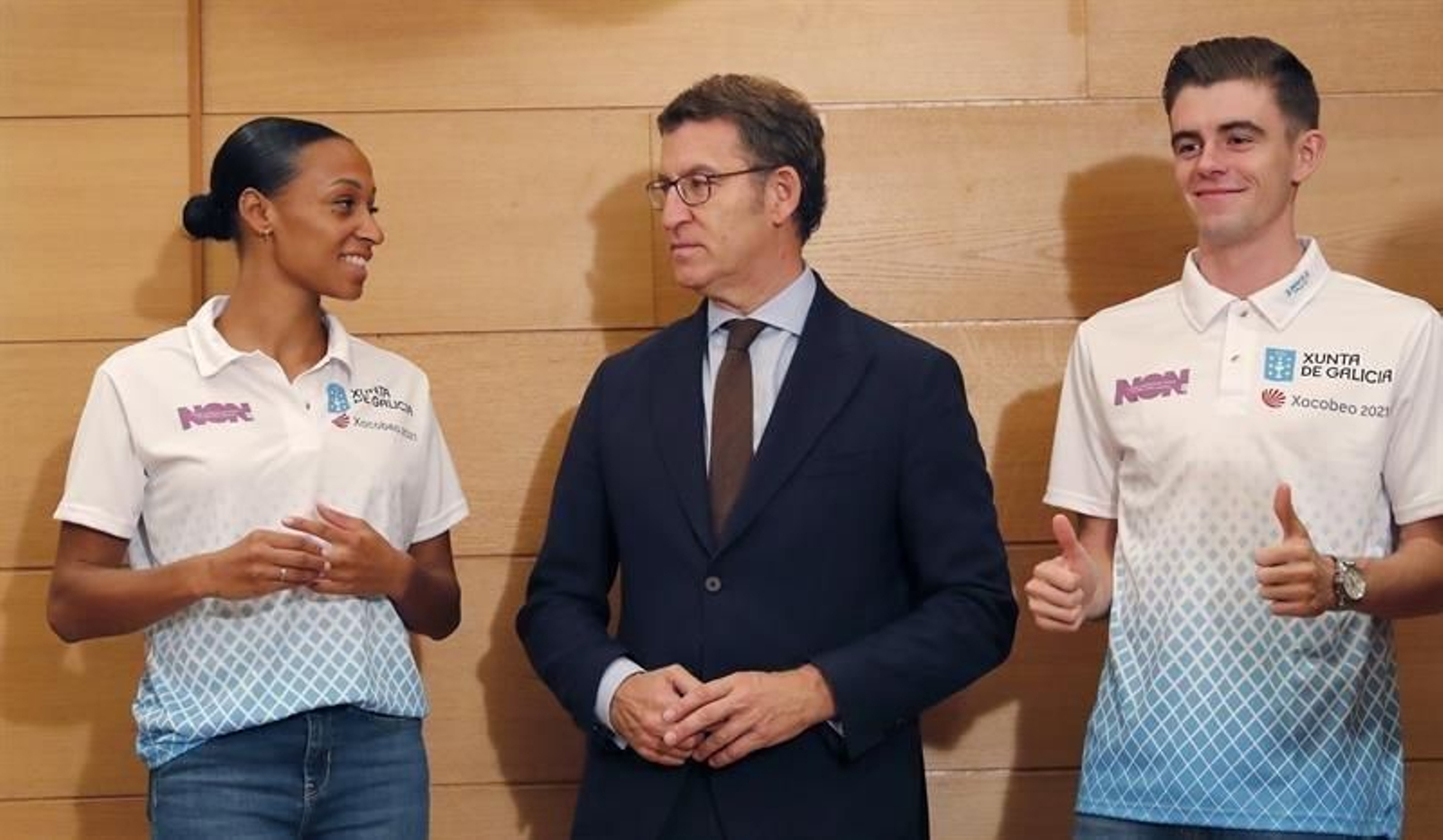Ana Peleteiro y Adrán Ben participan en campaña contra la violencia machista. (Foto: EFE)