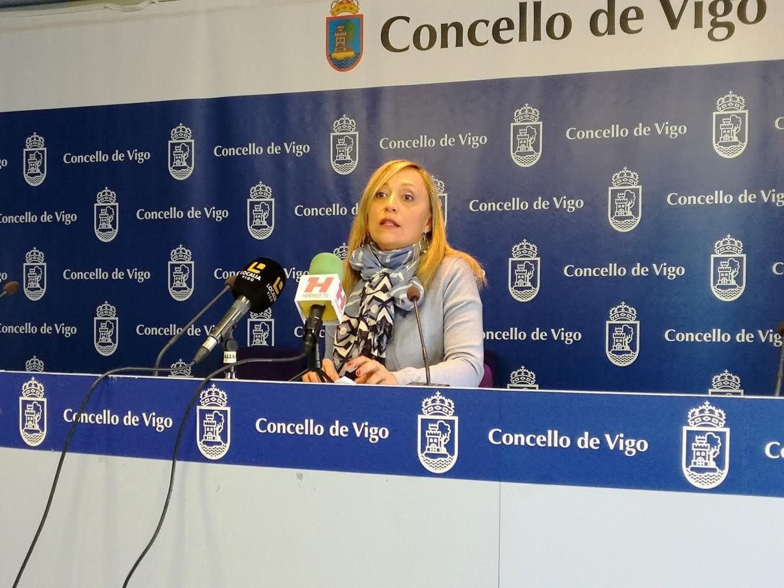 Elena Muñoz, ayer haciendo balance del año.