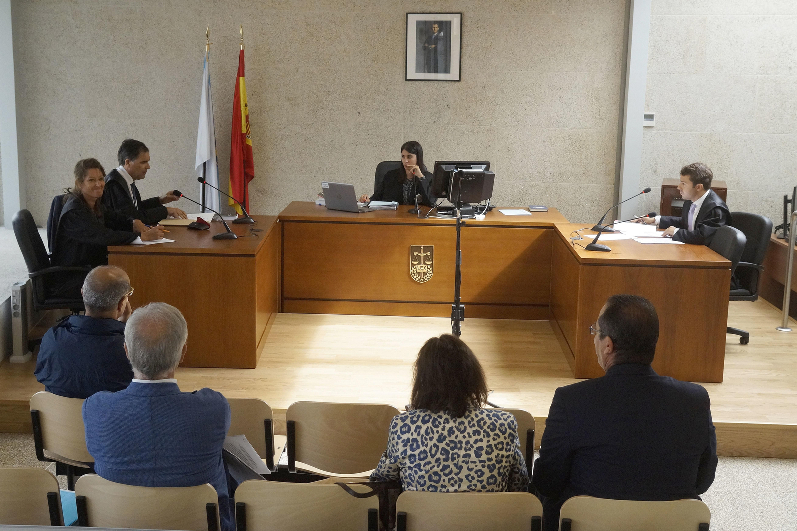 Imagen de la primera audiencia previa celebrada en el juzgado de refuerzo vigués en septiembre pasado.