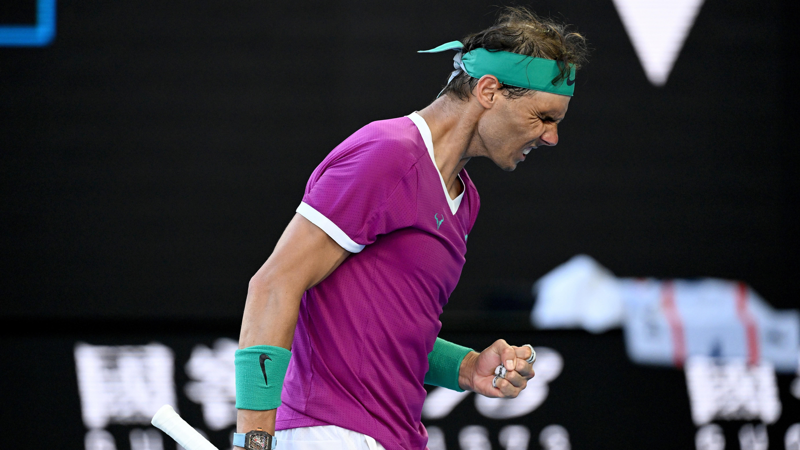 Rafael Nadal celebra un punto.