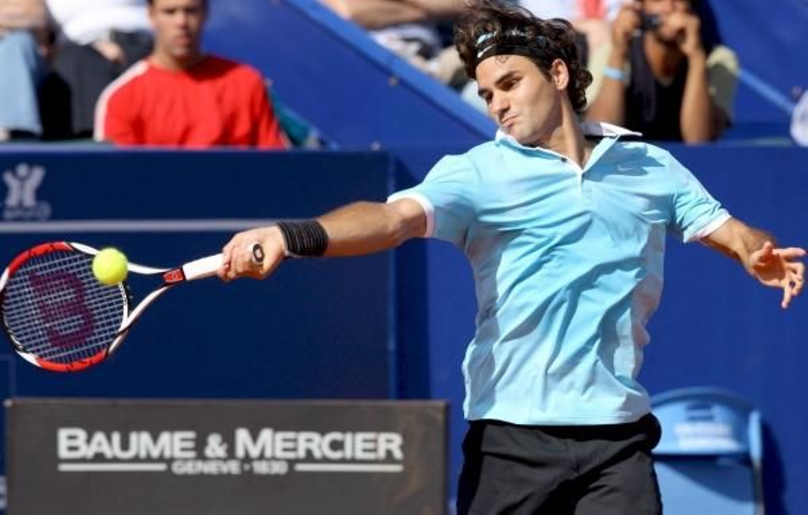 Federer durante el partido.