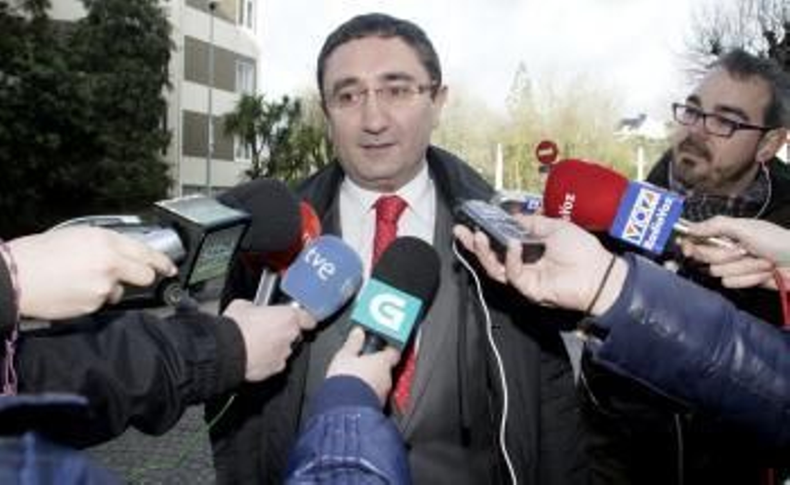 l alcalde de Carballiño, Argimiro Marnotes, en declaraciones a los medios a su llegada al Juzgado de Instrucción número uno de Lugo.