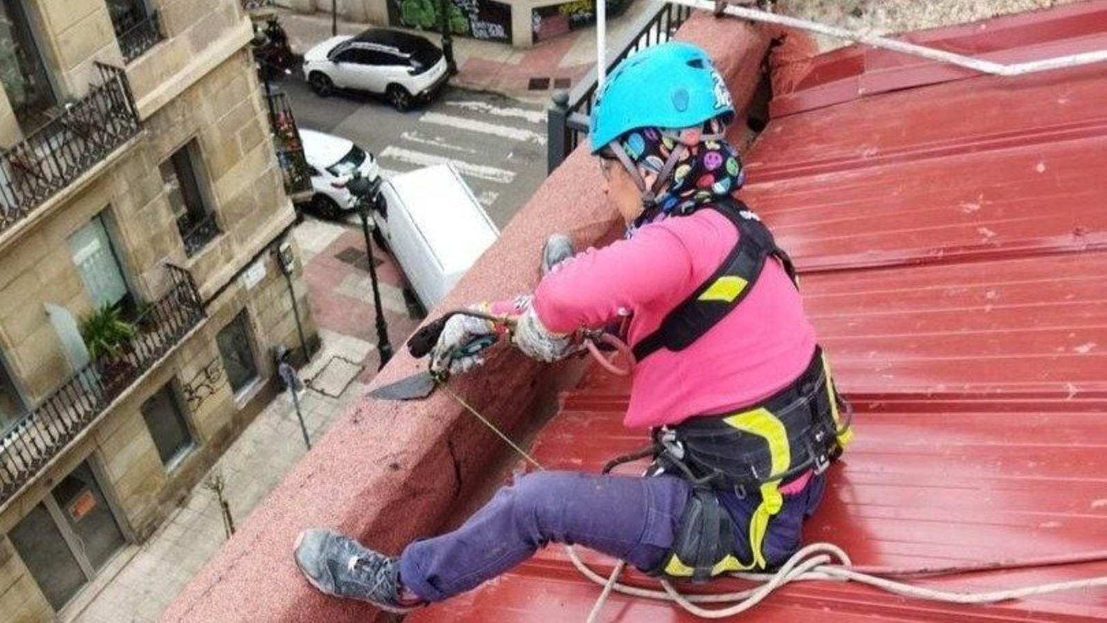 Maruxa Barros hizo un curso en la Fundación Laboral de la Construcción. Hace trabajos verticales. “Lo importante es elegir porque es muy amplio”.