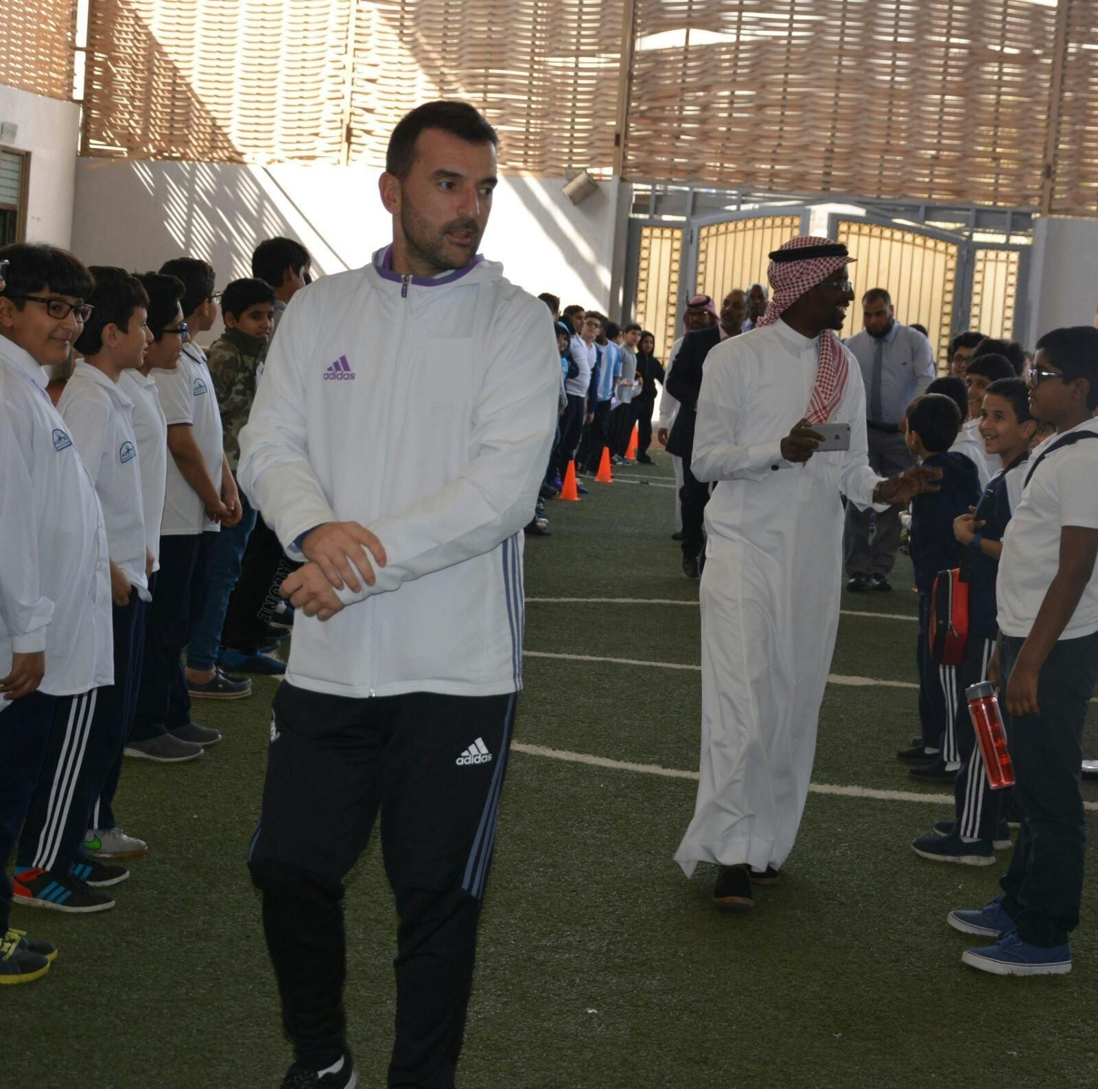 Juan Carlos García 'Charlie', en una acto durante el mes que pasó en Amán.