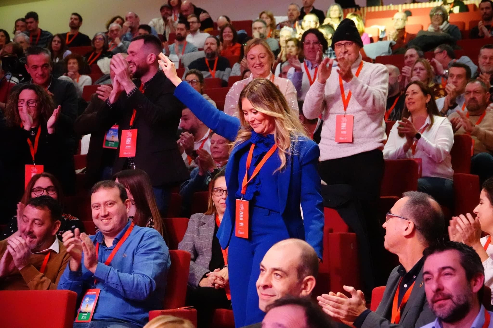 Olaya Romano, saluda tras ser nombrada secretaria de Asturias en el Exterior.