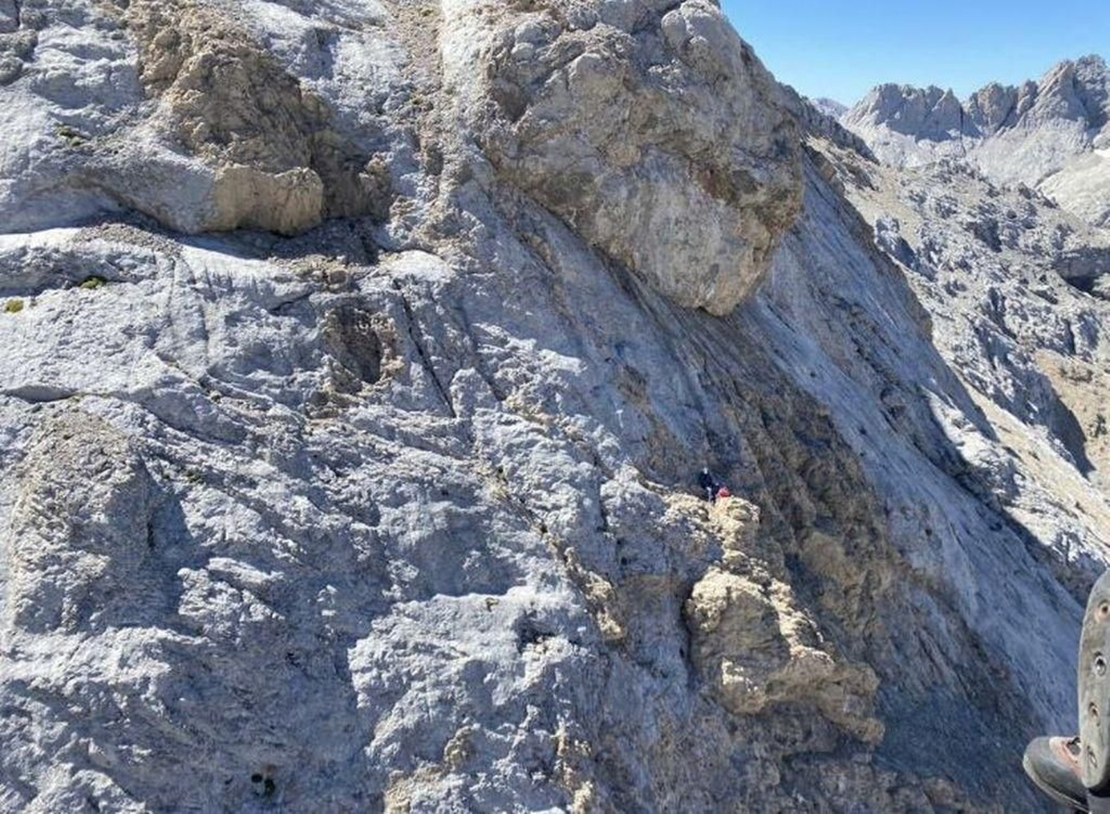 Imagen del lugar donde estaba el senderista.